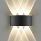 GOOSKI LED Wandleuchte IP65 für Innen und Außen, 6W Wandlampe Up und Down...