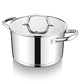 22cm Kochtopf, Onader 3-Lagiger Boden Edelstahl Topf Induktion mit...