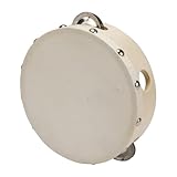 Tamburin Handtrommel Tambourin aus Holz, Musikinstrument für Kinder D: 15...