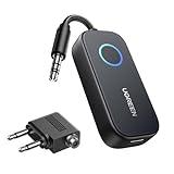 UGREEN Flugzeug Bluetooth 5.2 Sender mit Extra Dual 3.5 mm AUX Adapter,...