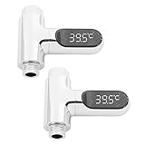 Lckiioy 2X Led-Anzeige Hause Wasser Dusche Thermometer Fluss...