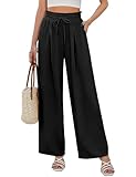 CMTOP Weite Hose Damen Sommer Gerade Geschnitten Palazzo Hose Hohe Taille...