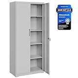 SONGMICS Aktenschrank, Mehrzweckschrank, Stahl-Aufbewahrungsschrank, 5...