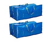 Ikea Frakta Storage Bag,Extra Large Blue (2 Pack)