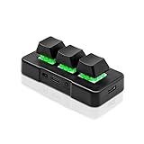 PCsensor 3-Tasten Mini-Tastatur 2.4G Wireless 2 in 1 Mechanische Gaming...