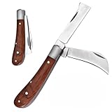 Bluessiery Gartenmesser, Garten Taschenmesser Veredelungsmesser mit 2...