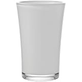 Leonardo Bloom geschwungene konische Glasvase, weiß lackierte Vase für...