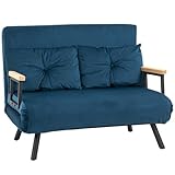 HOMCOM Schlafsofa, Klappbett mit Bettfunktion, Relaxsessel mit...