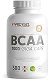 BCAA 1000 Giga Caps - hochdosiert mit 8000mg B.C.A.A. - 300x BCAA-Kapseln...
