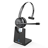 MONODEAL Bluetooth Headset mit Mikrofon, Wireless Kopfhörer mit...