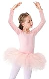 Kinder Ballettkleidung Tütü Ballettkleid Mädchen Baumwolle Balletttrikot...