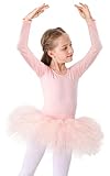 Kinder Ballettkleidung Tütü Ballettkleid Mädchen Baumwolle Balletttrikot...