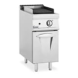 Royal Catering Lavastein-Grill 8 kW gerillte Grillfläche 4 kg Lavagestein...