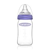 Lansinoh Glas Babyflasche mit NaturalWave Sauger Gr. S, 160 ml