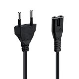Mcbazel 1.5m Schwarzes Netzkabel, C7 Kabel Euro-Stecker C7 2-poliges...