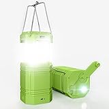 Mesqool Handkurbel Solar Camping Laterne, Tragbare Ultrahelle...