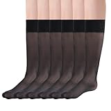 HaiFafafaing 6 Paar Nylonstrümpfe Damen Feinstrümpfe Nylon Socken Damen...
