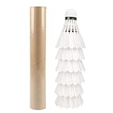 SXCCNW Federball Bälle, 6 Stück Gänsefeder Badminton Federbälle,...