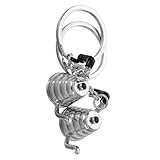 NIYANGLE 2 Stück Miniatur Edelstahl Schlüsselanhänger Kaffeekessel...