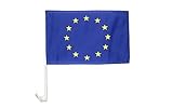 AZ FLAG - Autofahne Europäische Union - 45x30 cm - Europa Autoflagge 30 x...