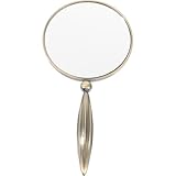 Veemoon Kompakter Handspiegel mit Griff Metall Vintage Design Kleiner...