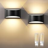 Uwithm Wandlampe mit Austauschbarer G9 LED lampe Warmweiß 3000K,Aluminium...