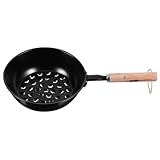 BIUDECO Anzündkamin mit Holzgriff Tragbarer Holzkohlekorb aus Metall...