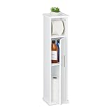 Relaxdays Toilettenpapierhalter stehend, 2 Fächer, Badezimmeregal, HBT:...