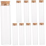 NIYANGLE 10 Stück Reagenzgläser aus Klarem Borosilikatglas Korken...