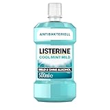 LISTERINE Cool Mint Mild 500 ml, antibakterielle Mundspülung mit...