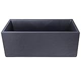 Ondis24 Vulkan Pflanzkübel groß außen Kunststoff 100cm Schiefer Optik...