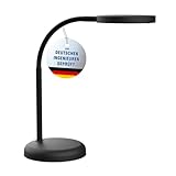 Maul Schreibtischlampe LED MAULjoy | Kleine Schreibtischlampe mit Standfuß...