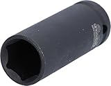 KS Tools 515.1121 1/2' Sechskant-Kraft-Stecknuss, lang, 21mm