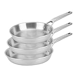 FLORINA Set Bratpfannen aus Edelstahl LUCIDA | 20 CM, 24 CM, 28 CM |...