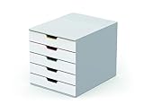 Durable Schubladenbox A4 (Varicolor Mix) 5 Fächer, mit Etiketten zur...