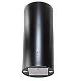 VLANO ROLL 36 Black Runde Insel-Dunstabzugshaube, Soft Touch,...