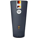 4rain Vaso 2in1 Regentonne 220 Liter Graphite Grey inkl. Pflanzschale -...