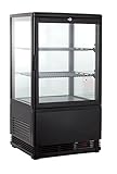 GastroHero Kühlvitrine 58 Liter I Buffet Vitrine +2 °C und +6 °C mit LED...