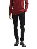 TOM TAILOR Herren Slim Fit Chino Hose mit Gürtel,29999 - Black, 32/32
