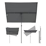 Sekey Sonnenschirm Rechteckig, 130x180 cm Sonnenschirm Balkon mit UPF50+...