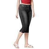 3/4 Jeans Damen Sommer - Kurze Hose Jeans Damen High Waist Skinny Jeanshose...