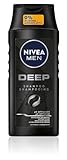 NIVEA MEN Deep Shampoo, Shampoo gegen fettige Haare mit Aktivkohle,...