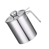 VALICLUD Edelstahl Ölfilter Behälter mit Feinem Sieb und Deckel...