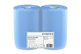 2 x blaue saugstarke Papierrolle, 1000 Blatt, 37x36 cm | 2-lagige...