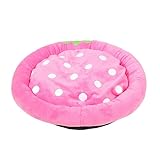 GALPADA Warmes Hundebett Erdbeerform Komfortables Nest für Kleine und...