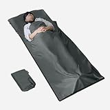 MYCARBON 2 in 1 Baumwolle Hüttenschlafsack, 95x220cm Schlafsack...