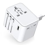 2025 Neueste Reiseadapter Weltweit, Universal Reisestecker mit 2USB A und 2...