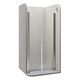 i-flair 90cm - Verstellbereich von 88-92cm, Höhe: 195 cm, Duschabtrennung,...