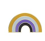 Patch Nation Nonbinary Regenbogen-Flagge LBGT Flagge Metall Pride Brosche...