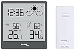 techno line WS9138 moderne, kleine Wetterstattion mit Wettervorhersage und...